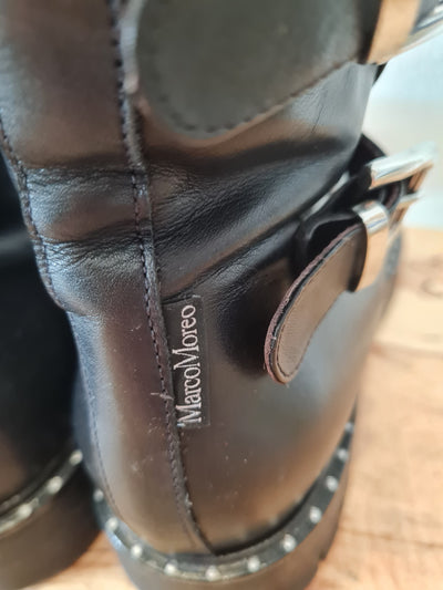 Marco Moreo black embellished boots 3.5