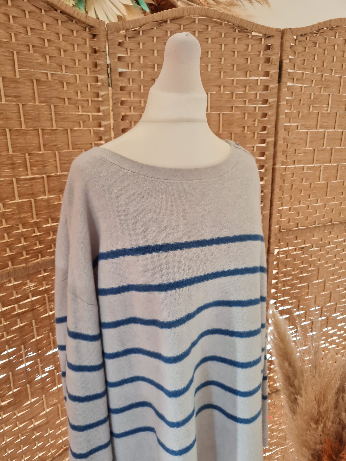 Seasalt grey stripe jumper 16