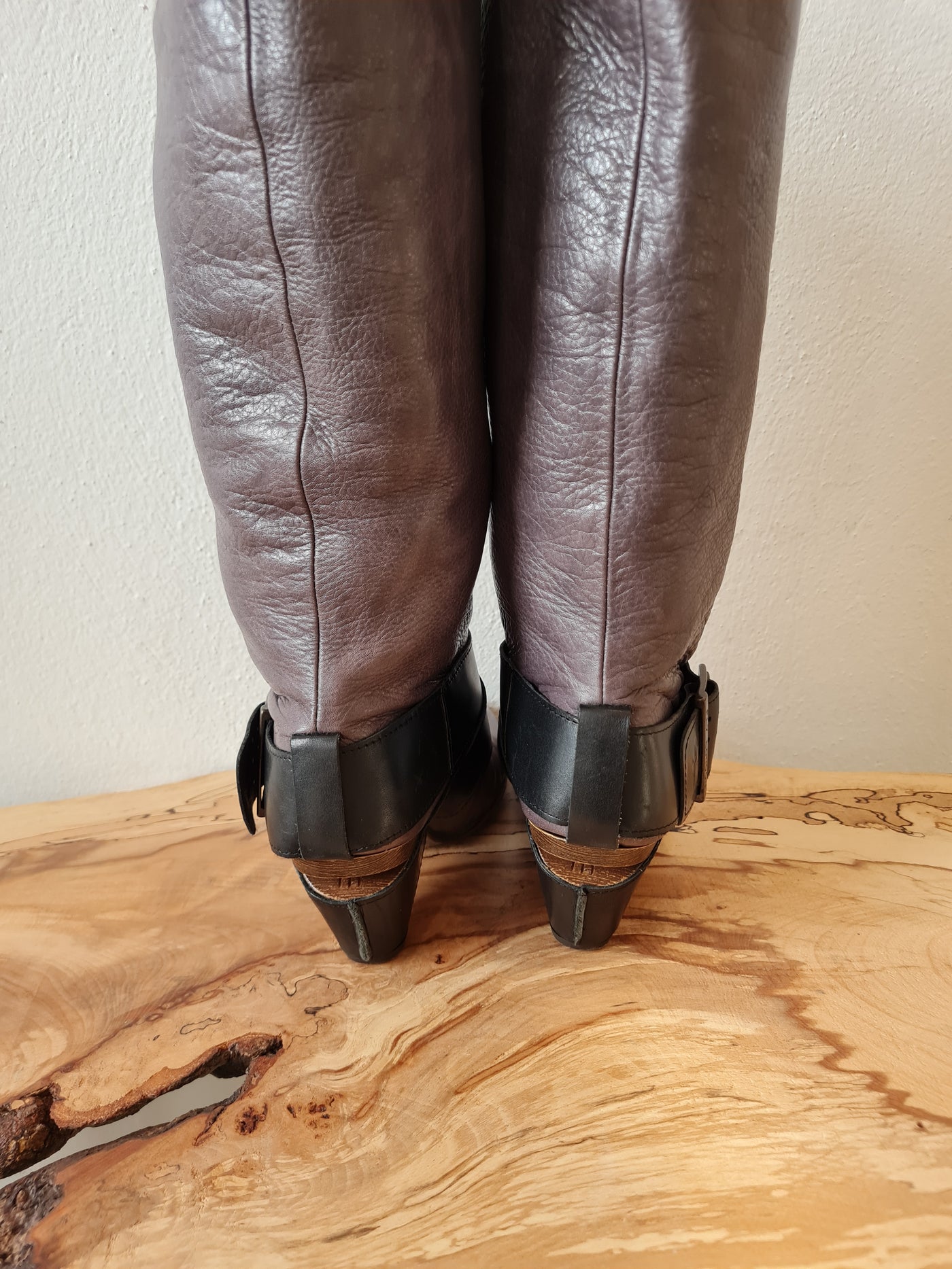 Fly London grey knee boots 6