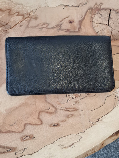 Mulberry black Darley scotch grain wallet NEW