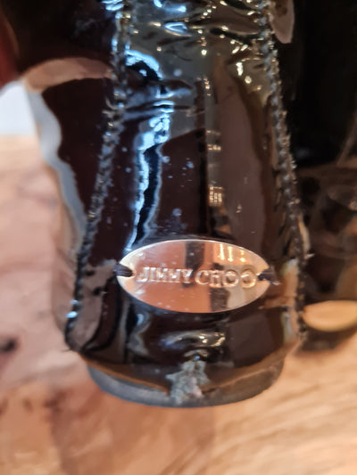 Jimmy Choo Patent Fringe boots 5.5