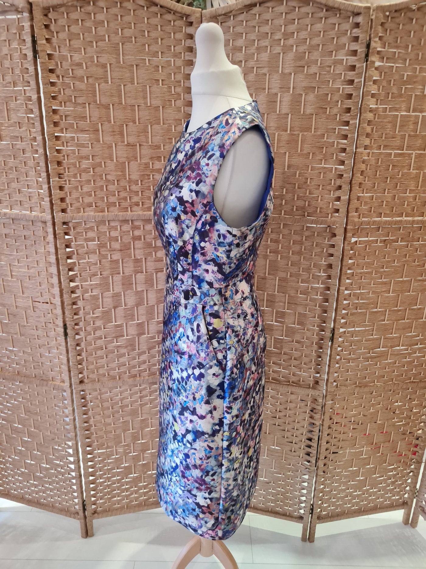 LK Bennett Blue Floral dress 8