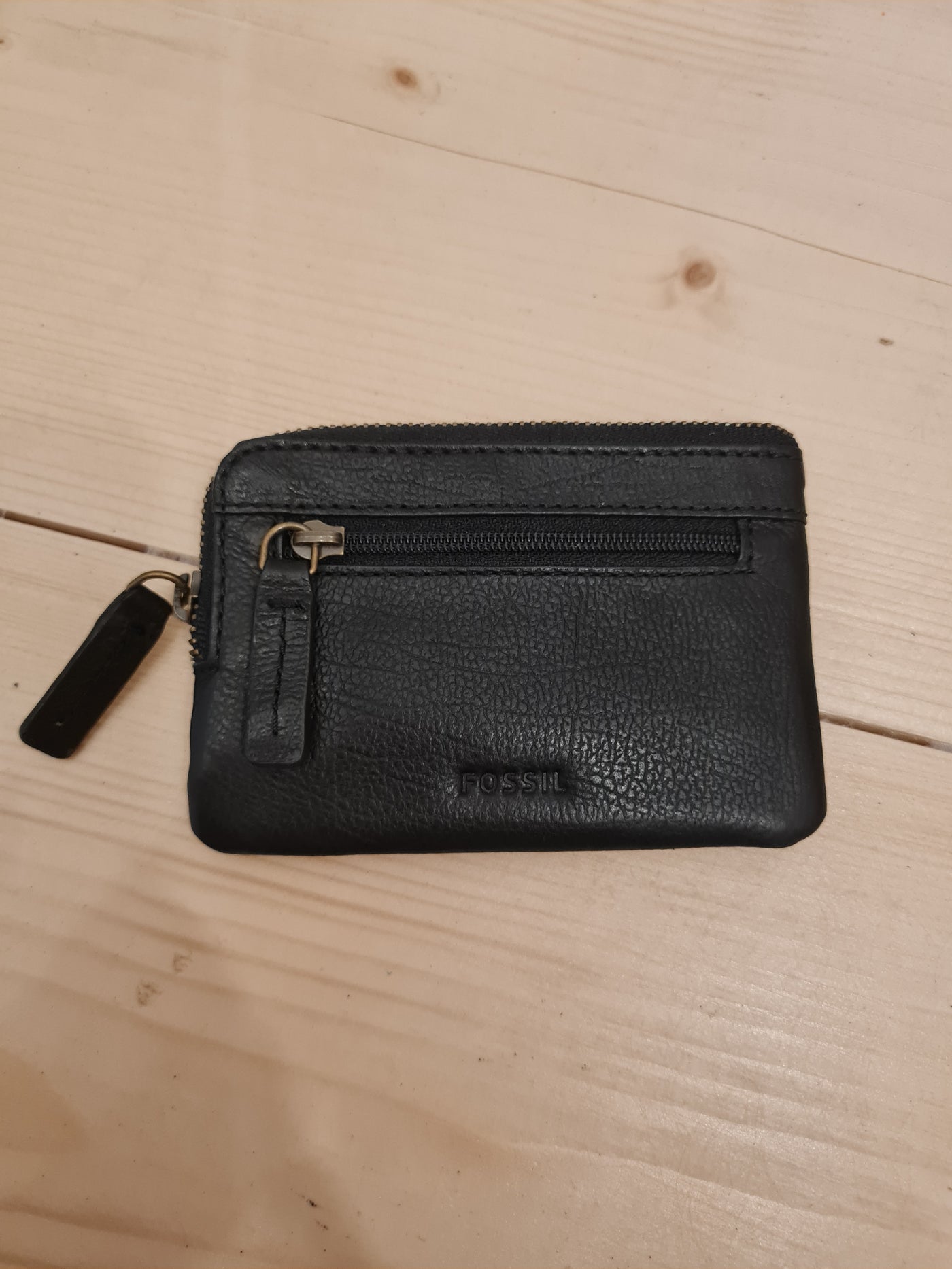 Fossil Black Leather Coin Purse New RRP £35
