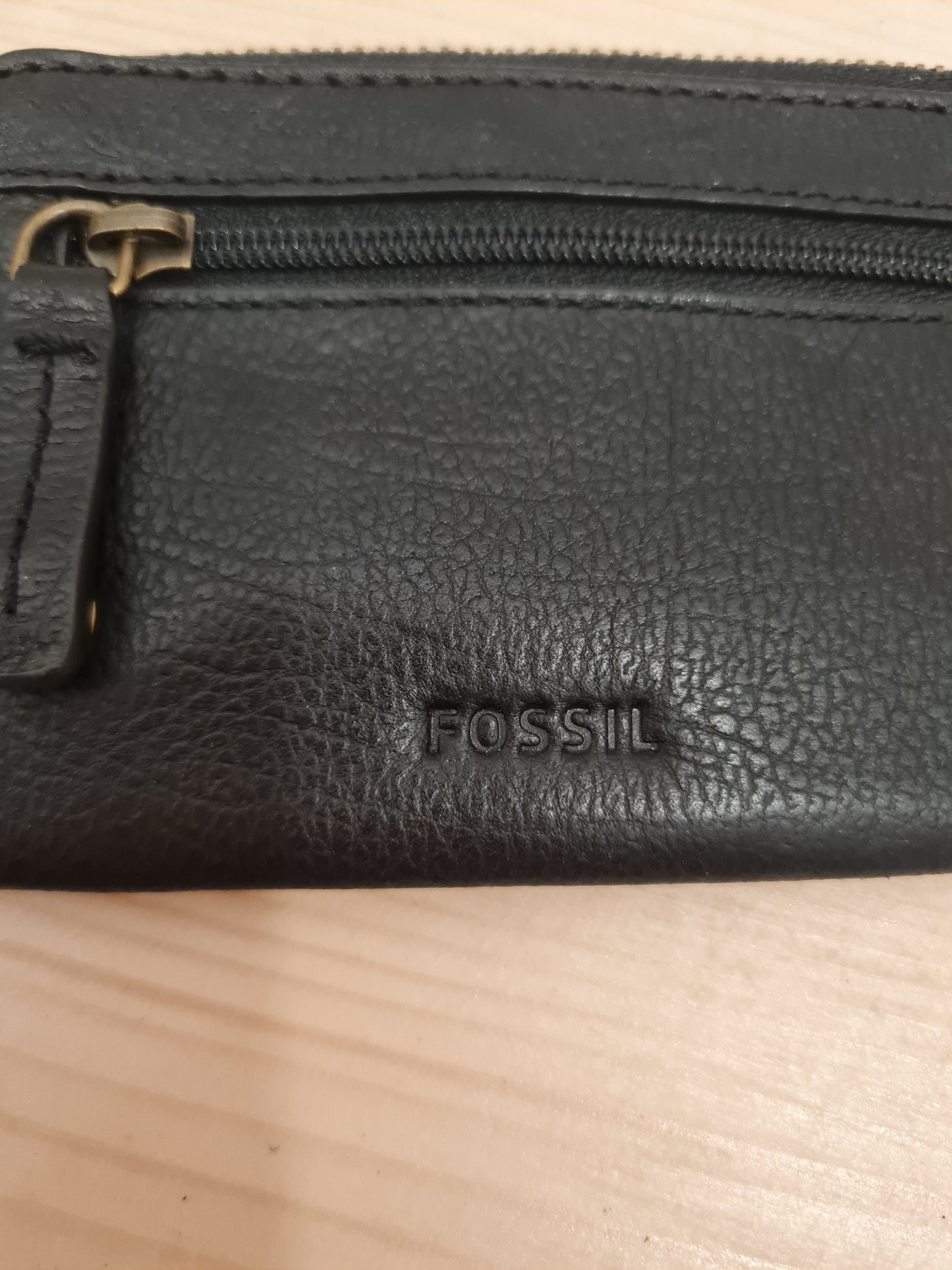 Fossil Black Leather Coin Purse New RRP £35