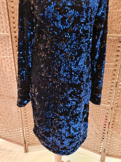 M&S Collection Cobalt Sequin Dress 10
