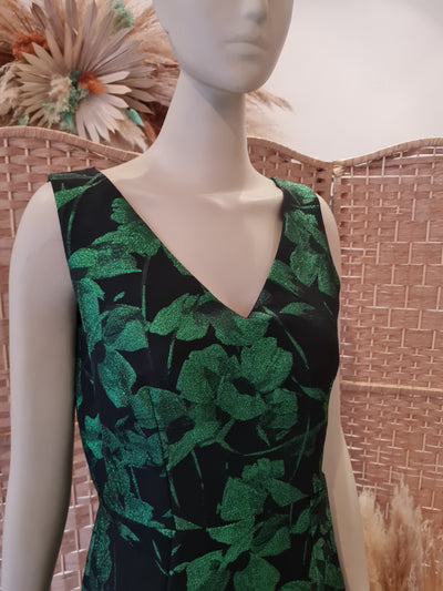 Closet Green Floral Dress 14