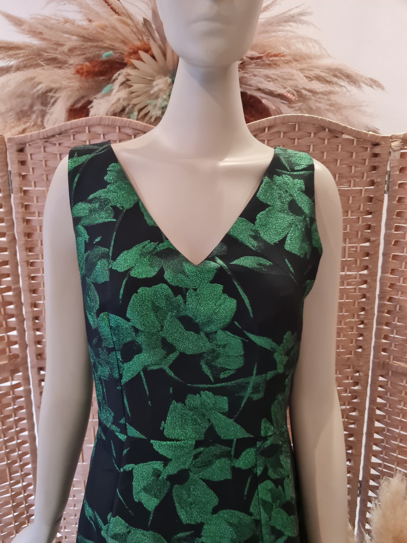 Closet Green Floral Dress 14