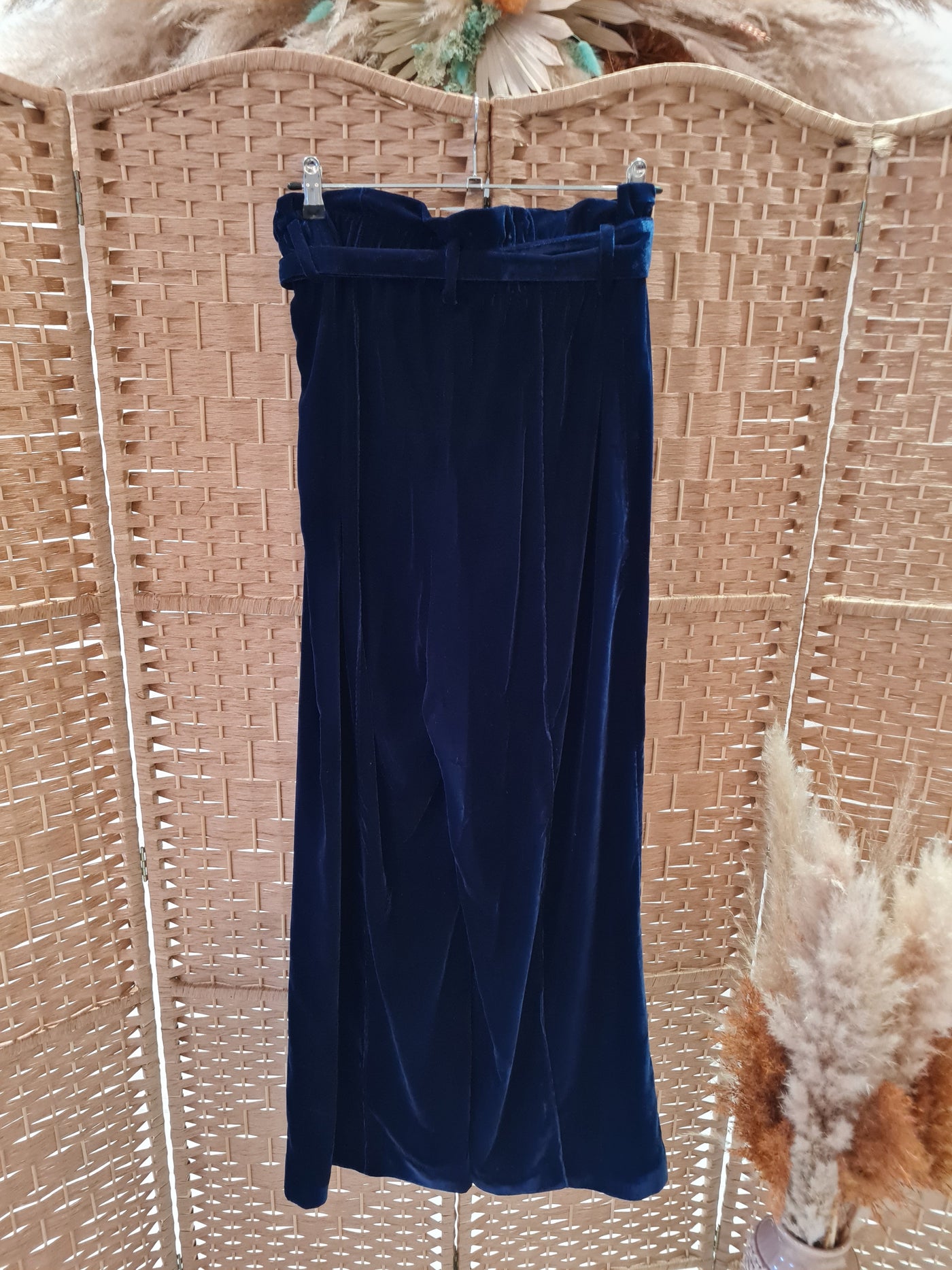 Whistles blue Velvet Trousers 12 New RRP £159