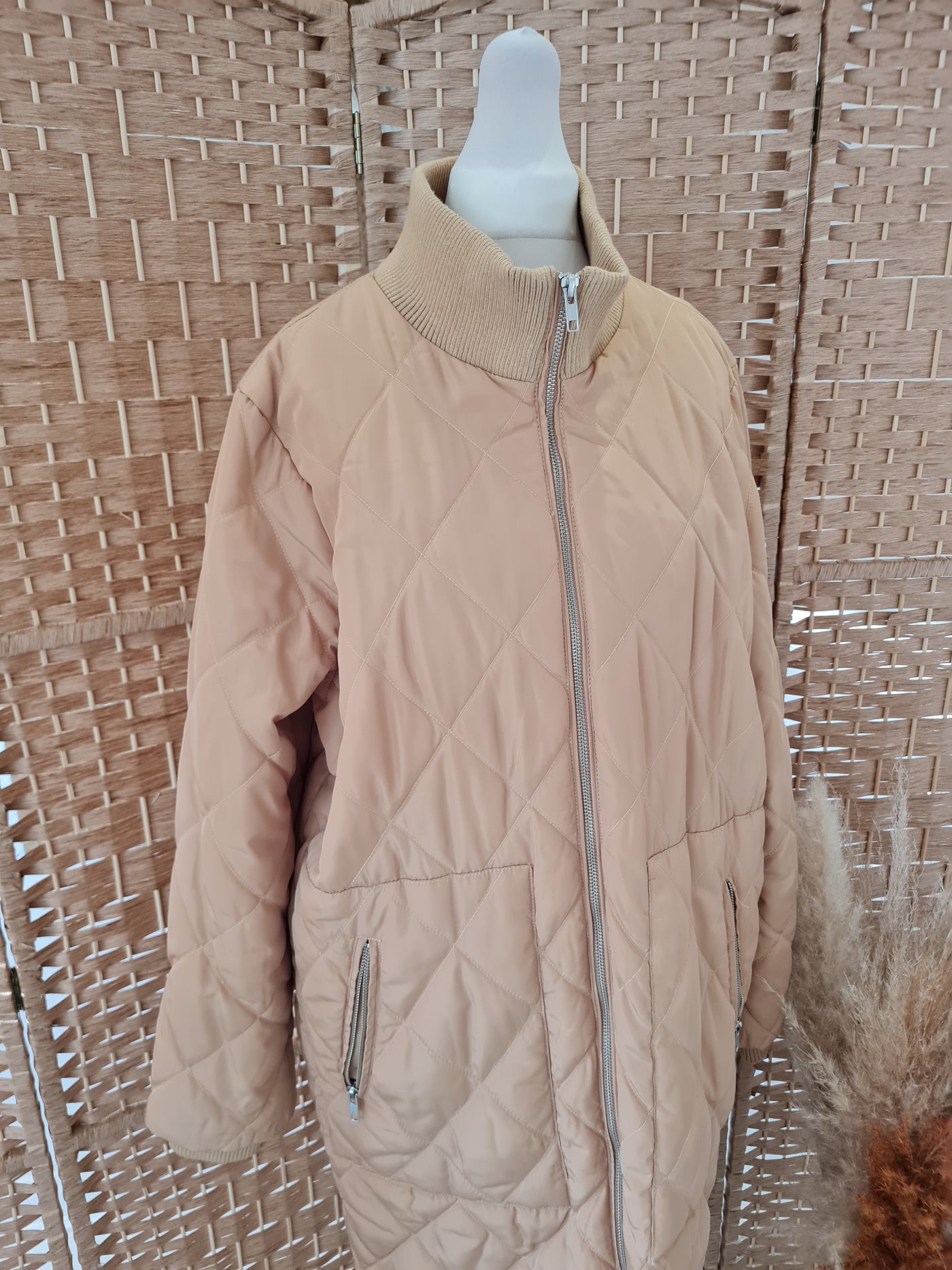 Soyaconcept tan quilted coat M