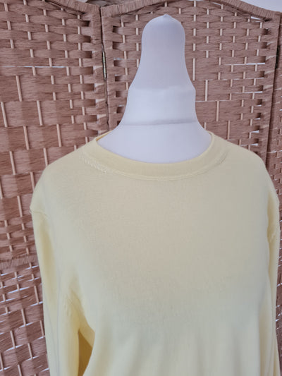 M&S yellow merino wool jumper 14