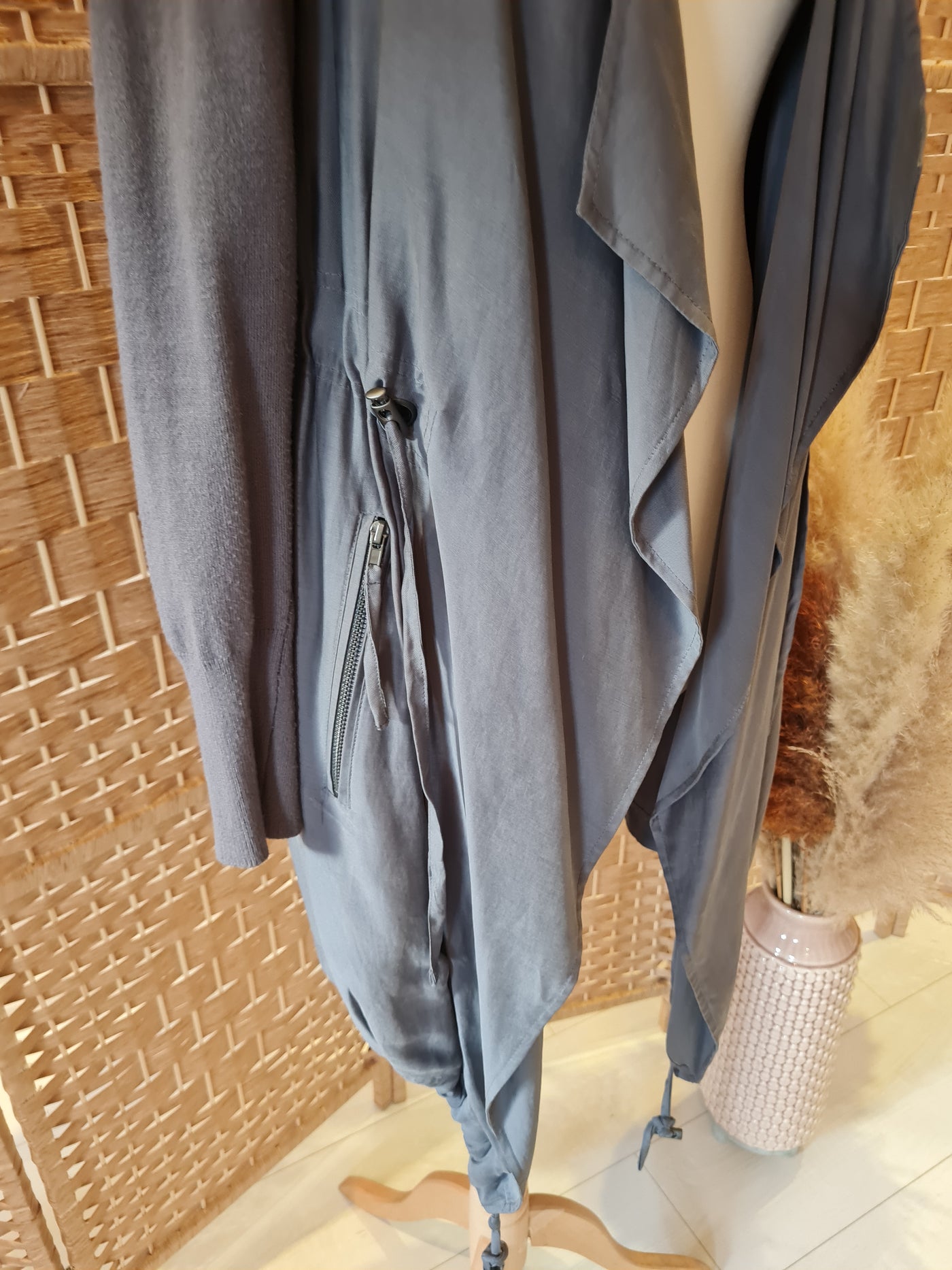Mint Velvet Grey Waterfall jacket 10