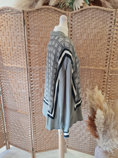 Masai Khaki print blouse XS RRP £95