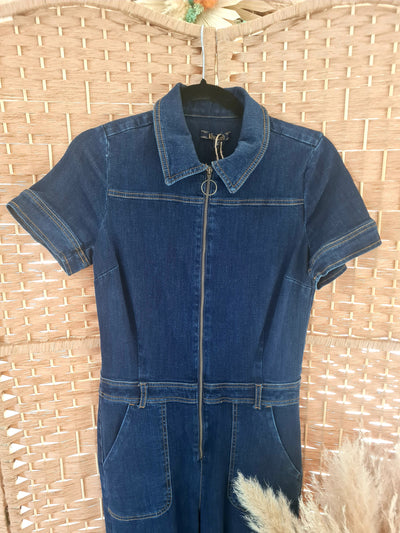 King Louie Dark Denim Jumpsuit 36