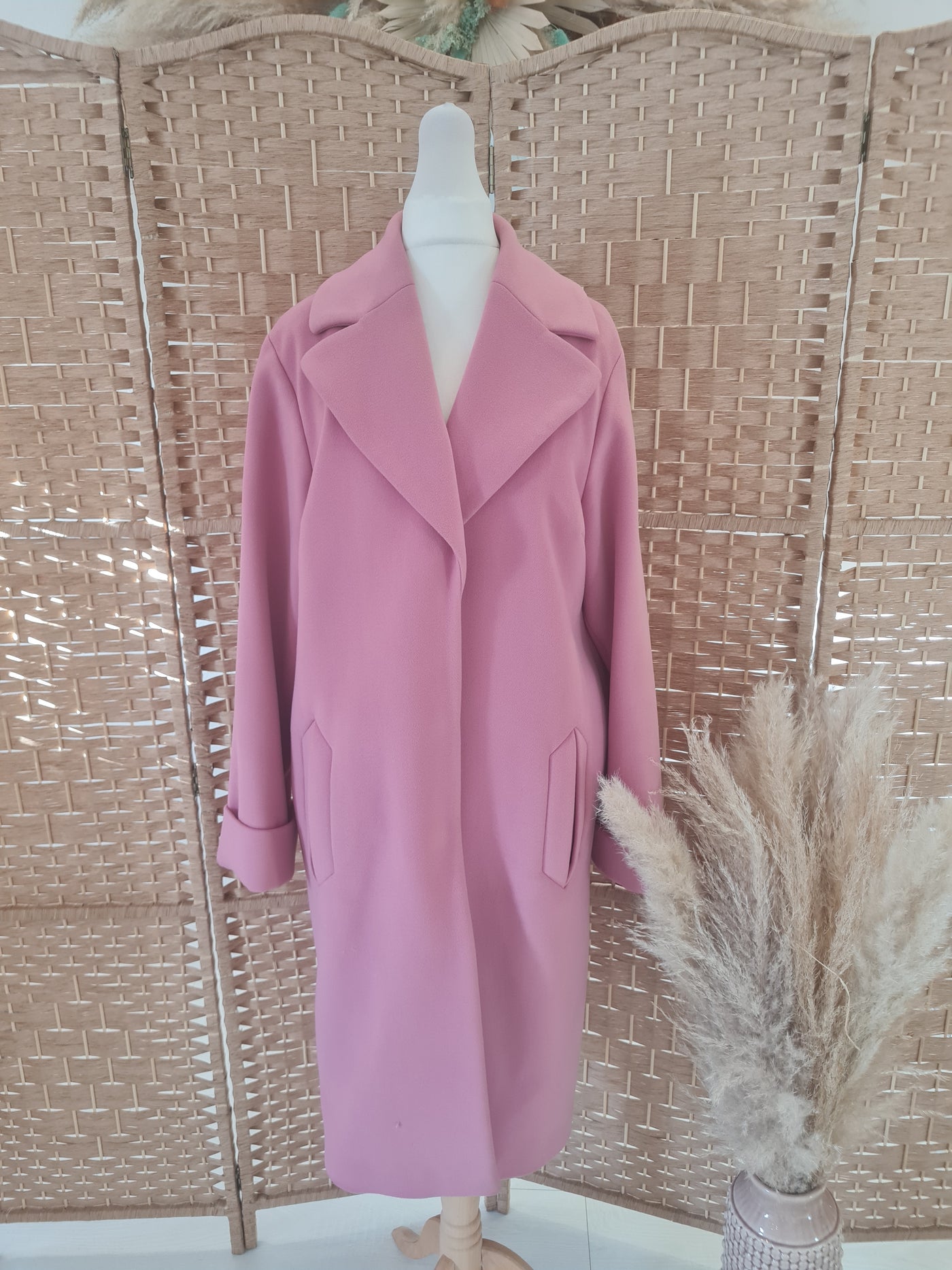 M&S pink coat 8