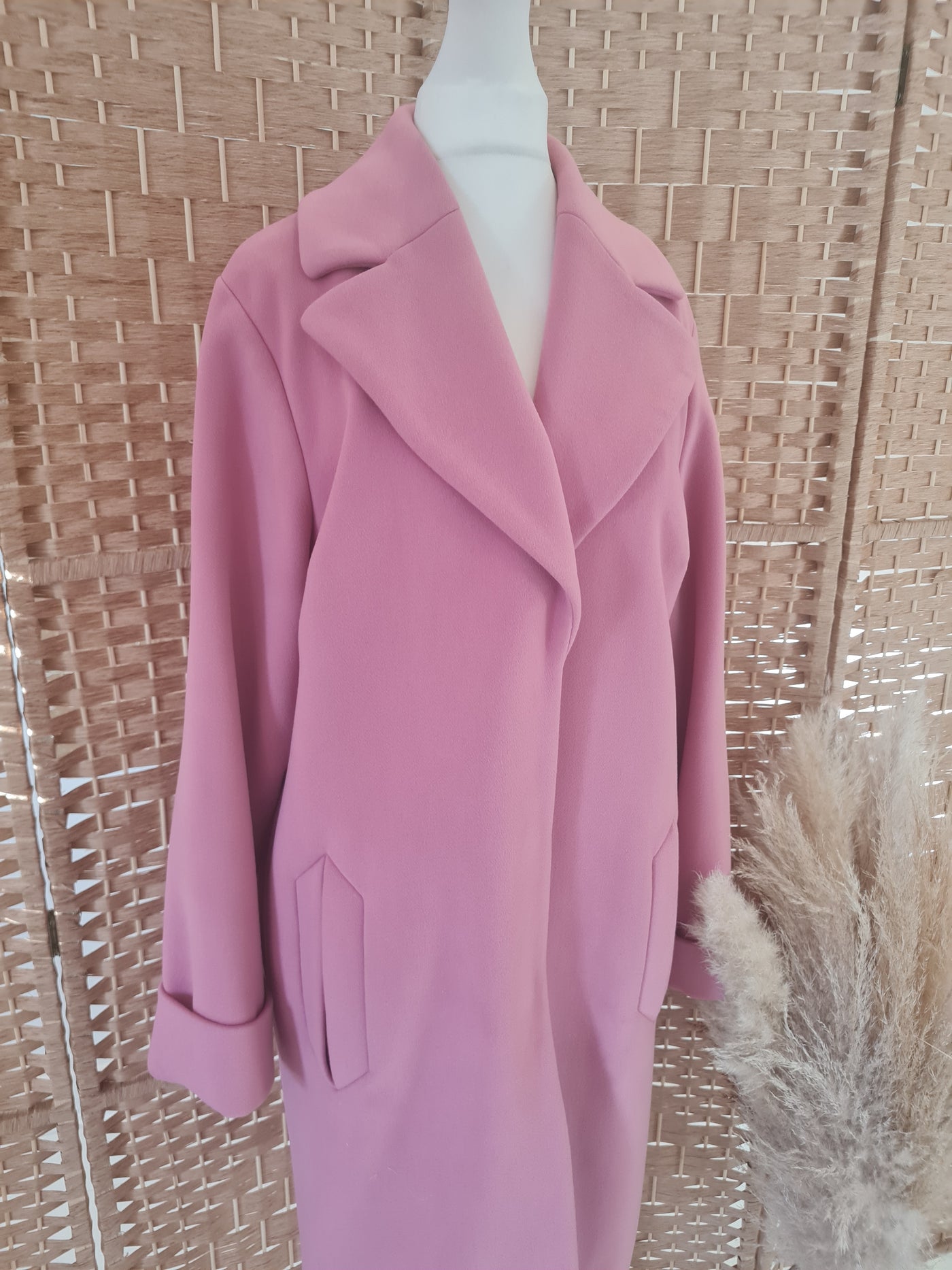 M&S pink coat 8