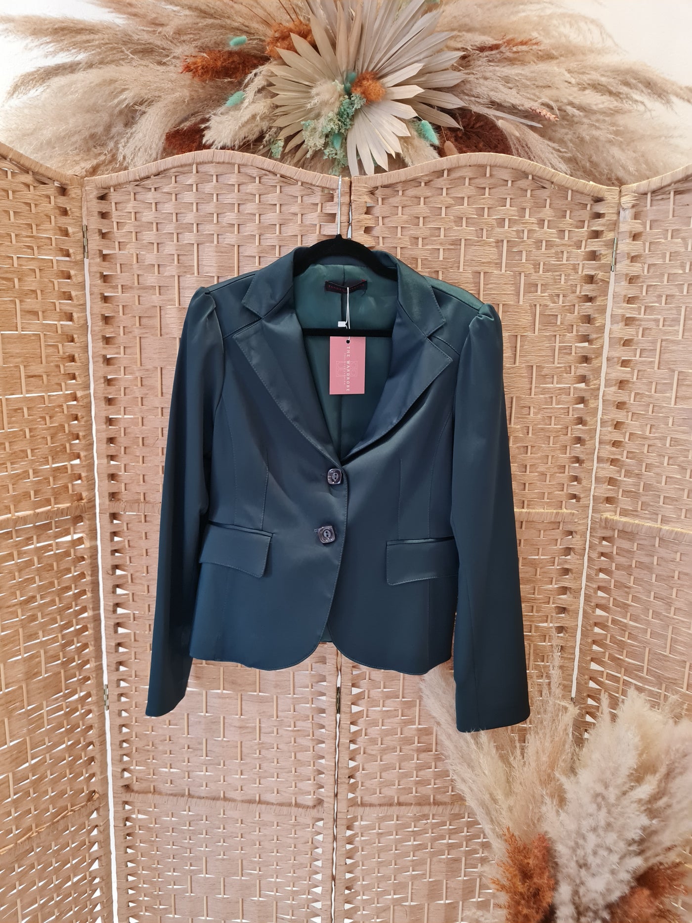 Sandro Ferrone Green Satin blazer 14/16