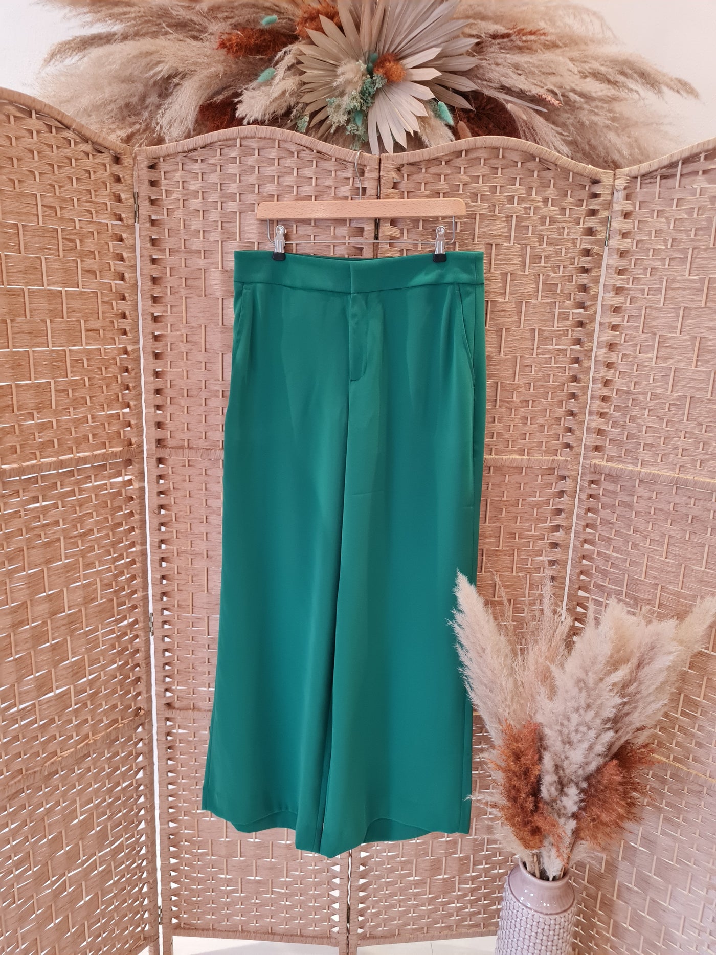 Banana Republic Green wide leg trousers 14 NWT £51