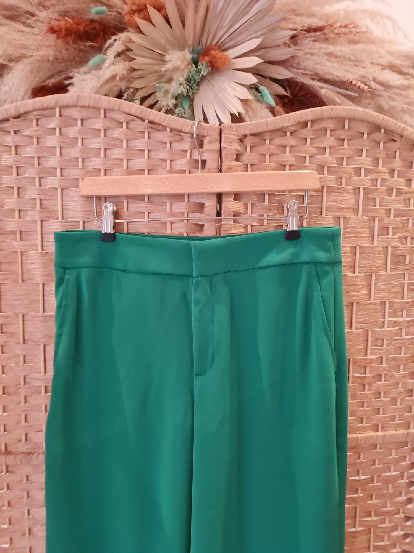 Banana Republic Green wide leg trousers 14 NWT £51