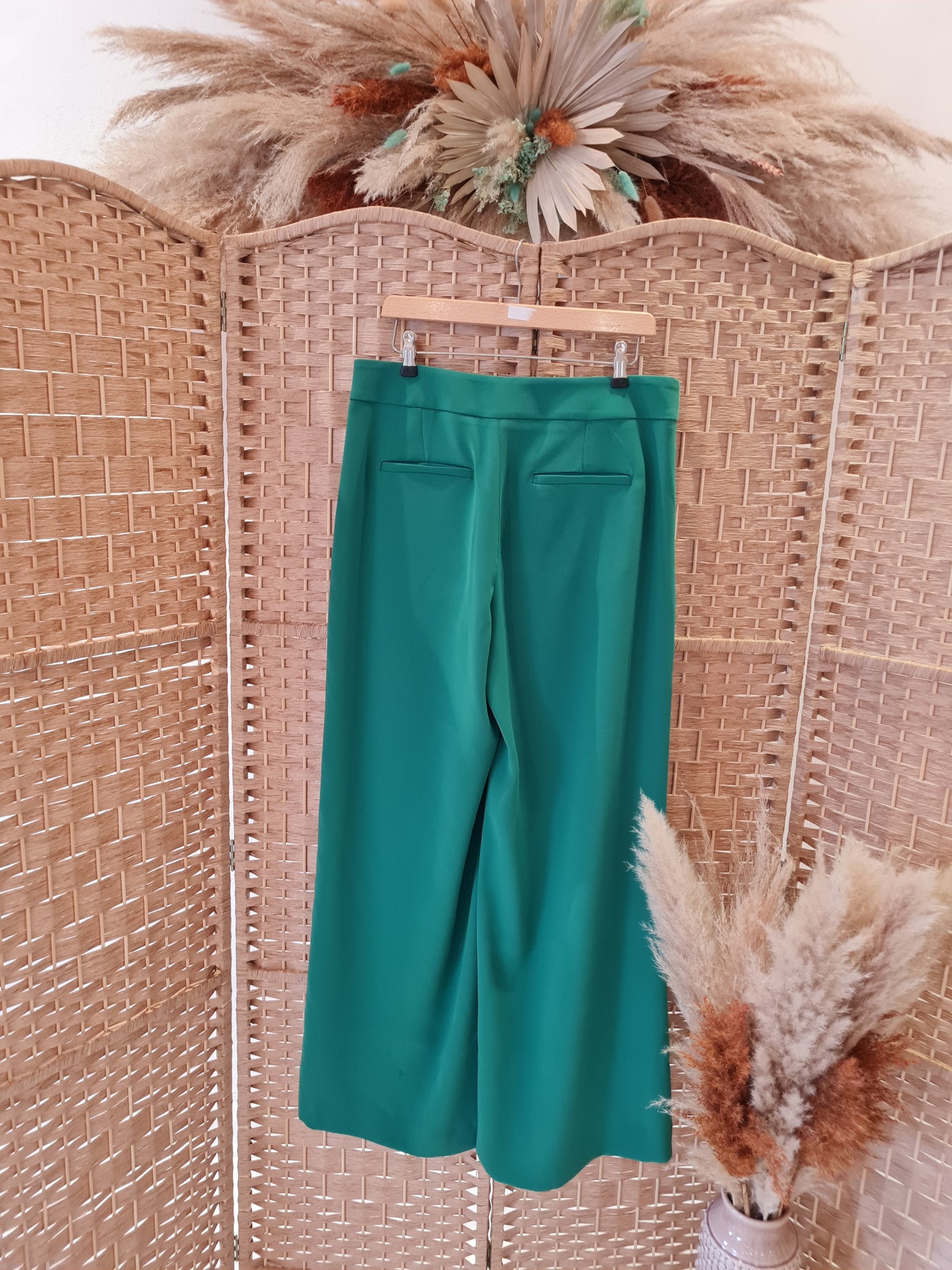 Banana Republic Green wide leg trousers 14 NWT £51