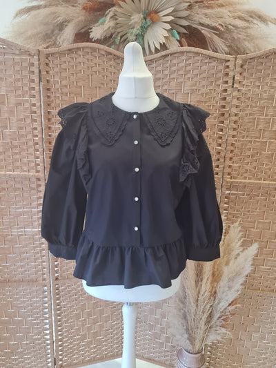 River Island Black blouse 16