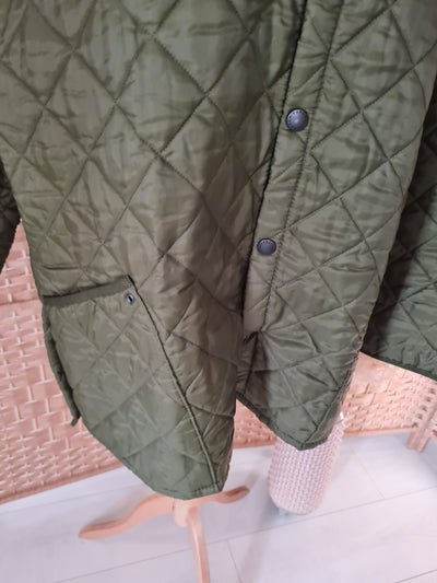 Barbour green quilted jacket XL