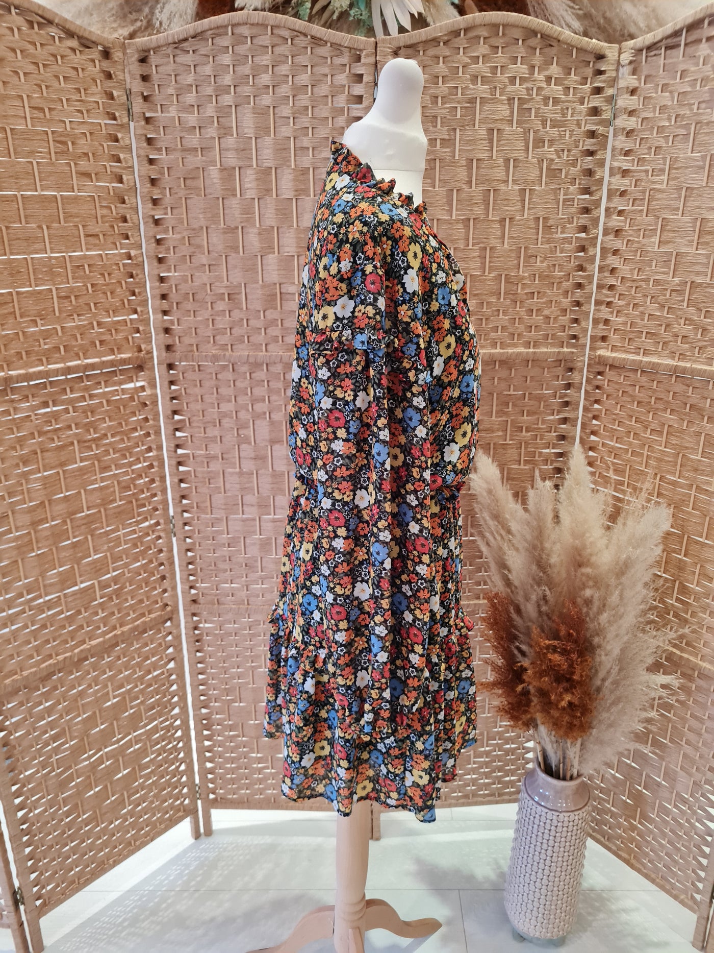 Floral mini dress S