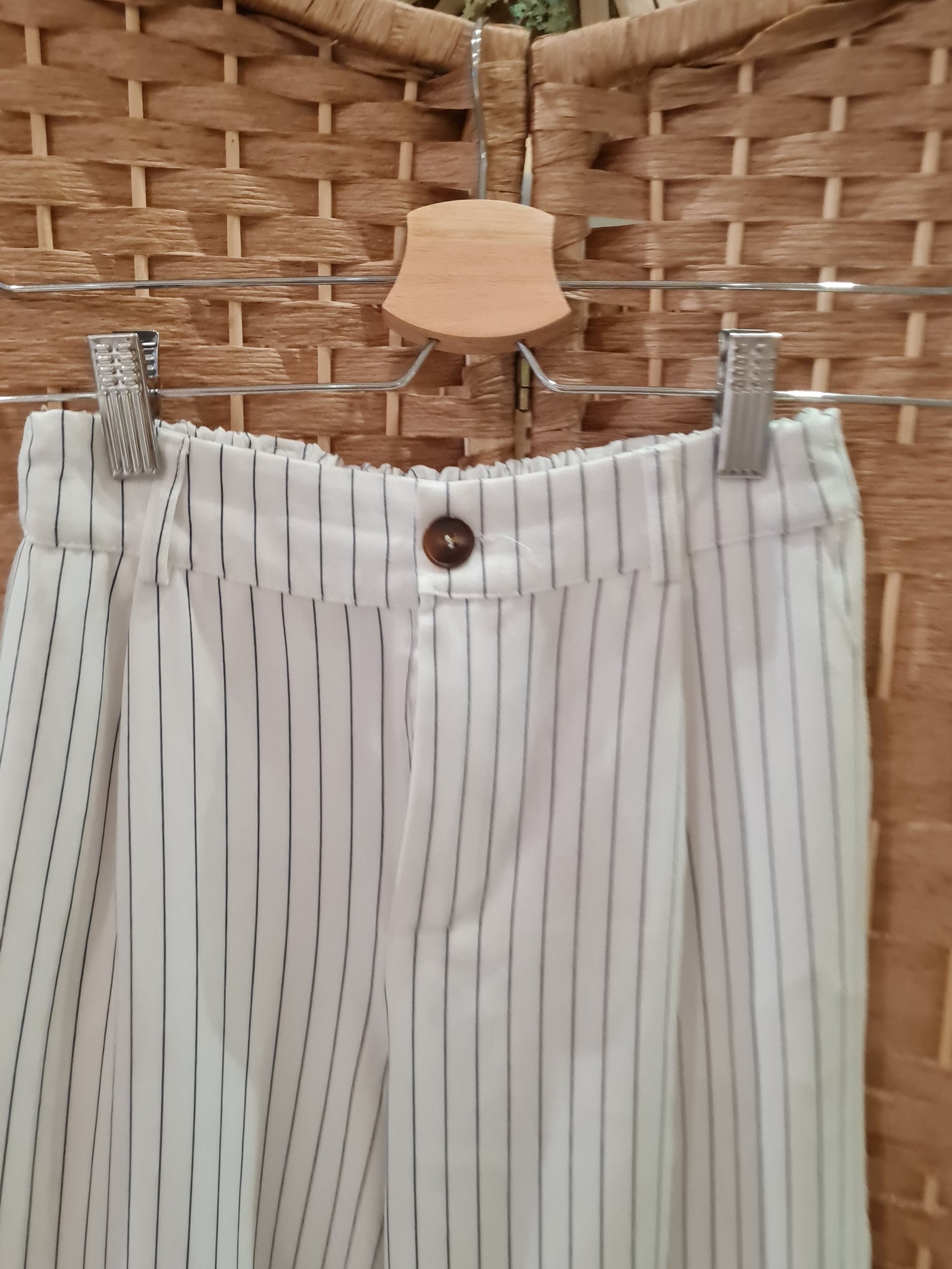 Pull & Bear White Stripe Trouser Small