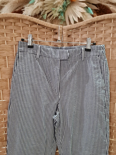 M&S Collection Navy/White Trouser Size 8