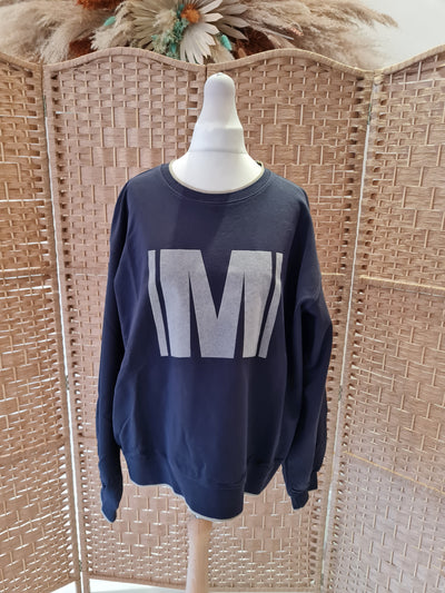 Mos Mosh Navy Sweater M