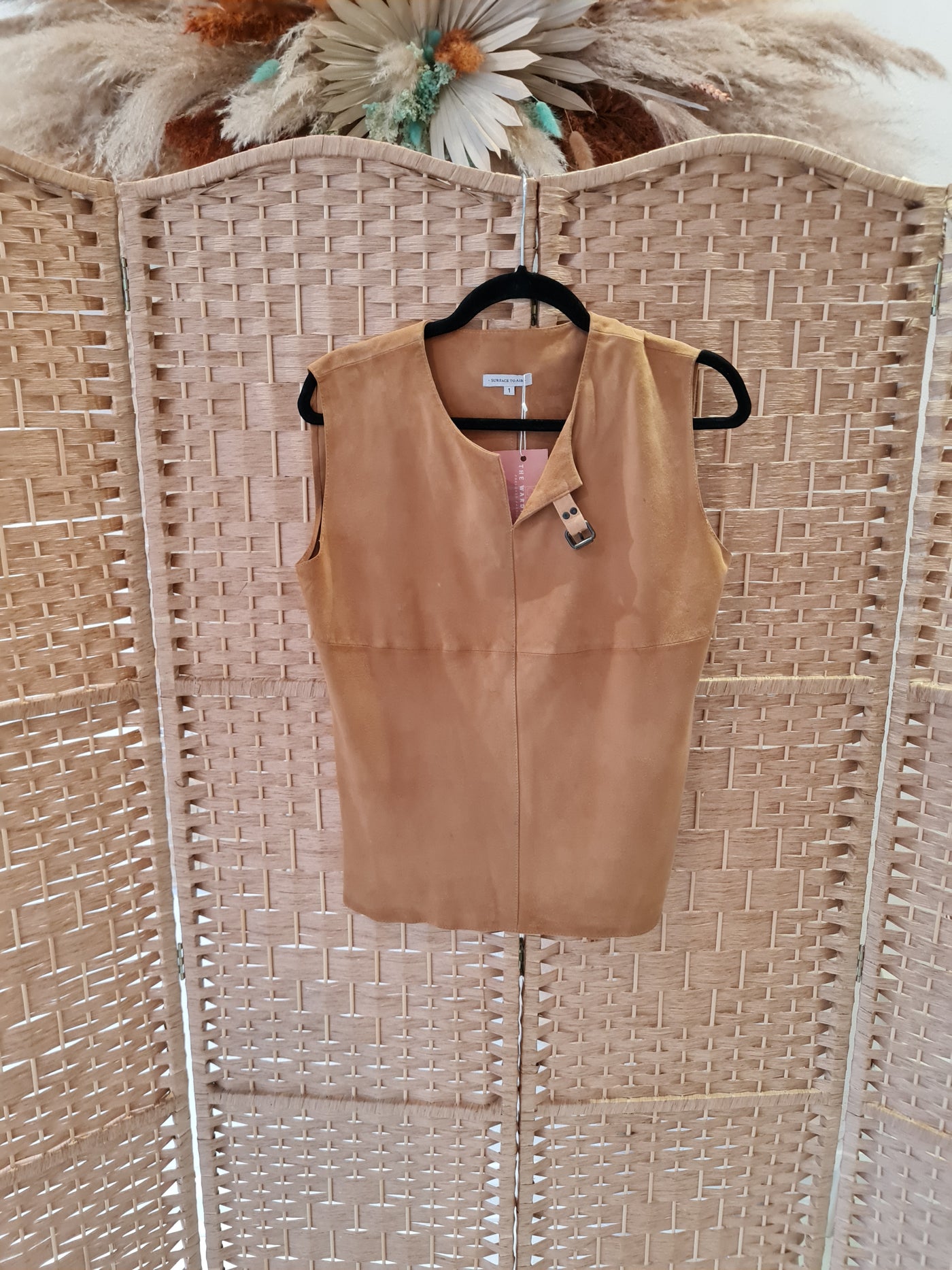 Surface to Air Tan Suede Vest M