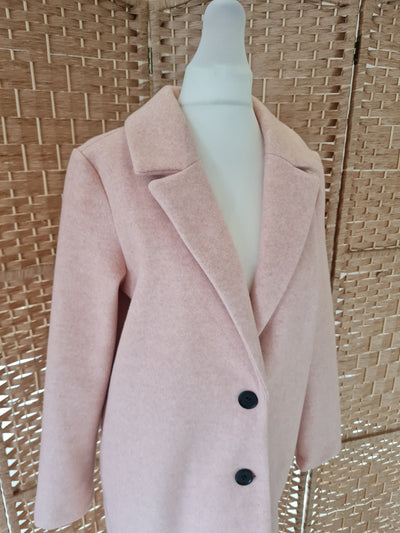 Zara Pink Overcoat Small