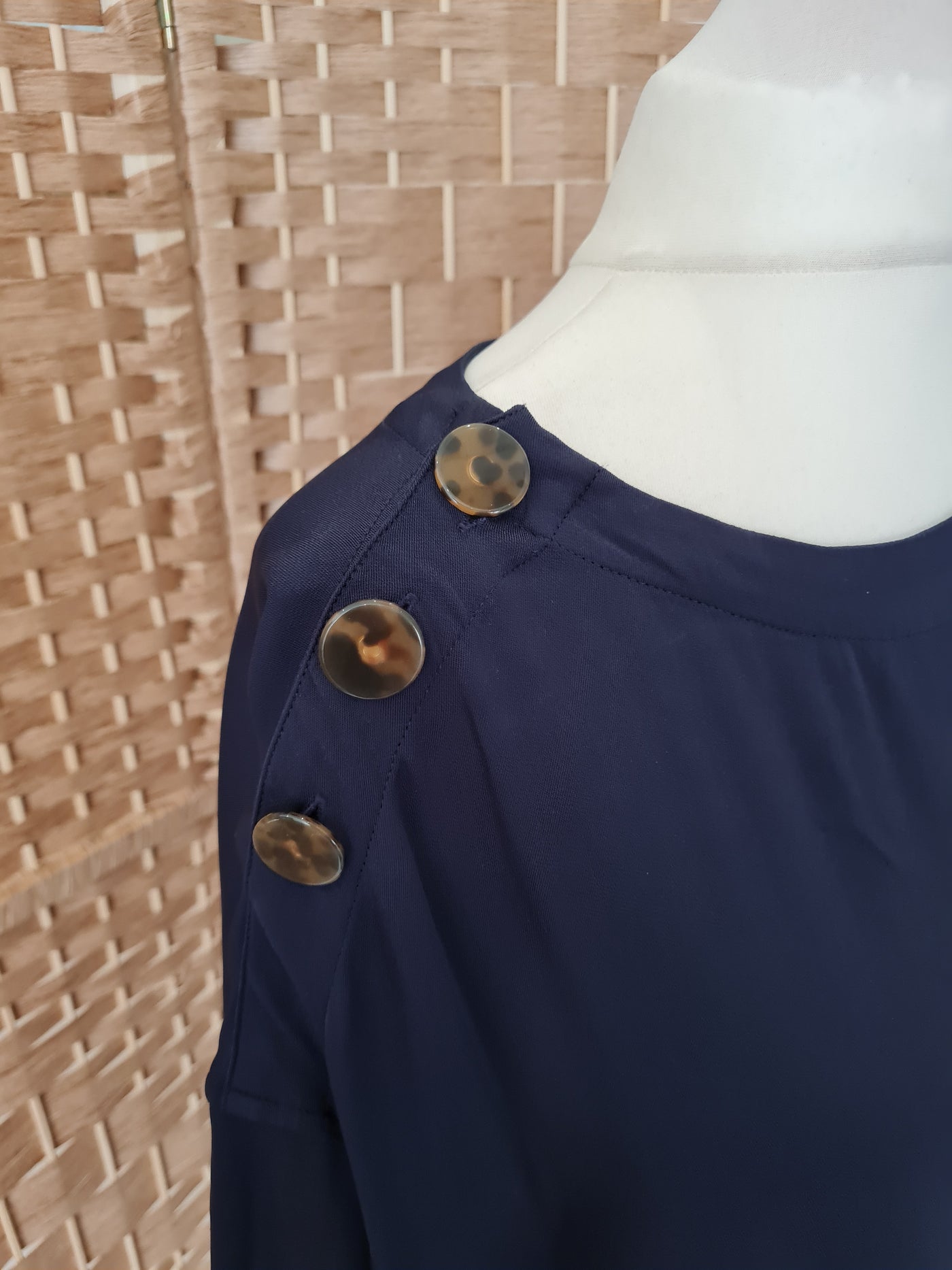 Reiss Navy Blouse 10