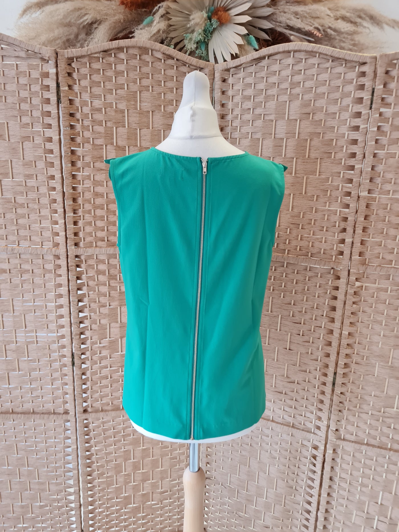 Wolf & Whistle Green Zip Top Size 10