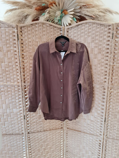 New Look Brown Shirt New RRP £25 Size 12