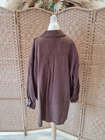 New Look Brown Shirt New RRP £25 Size 12