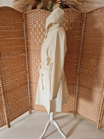 Rains Cream Belted Jacket XL