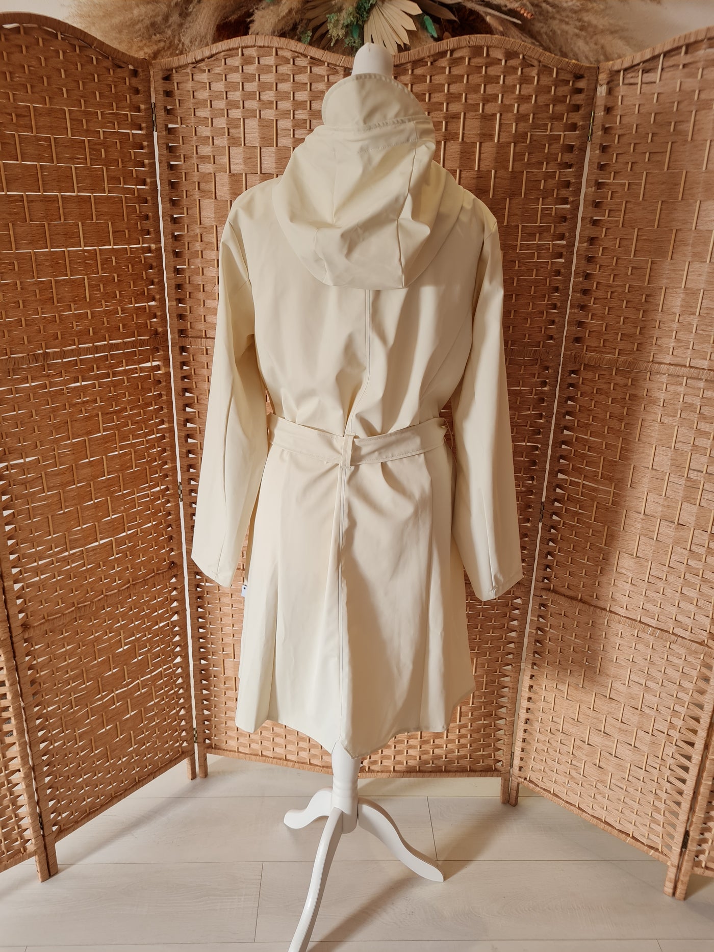 Rains Cream Belted Jacket XL