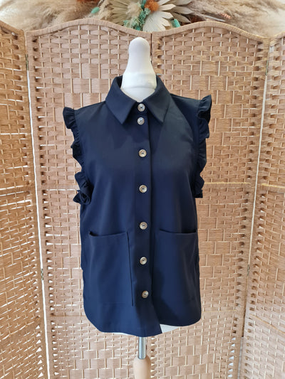 Numph navy waistcoat 6/8