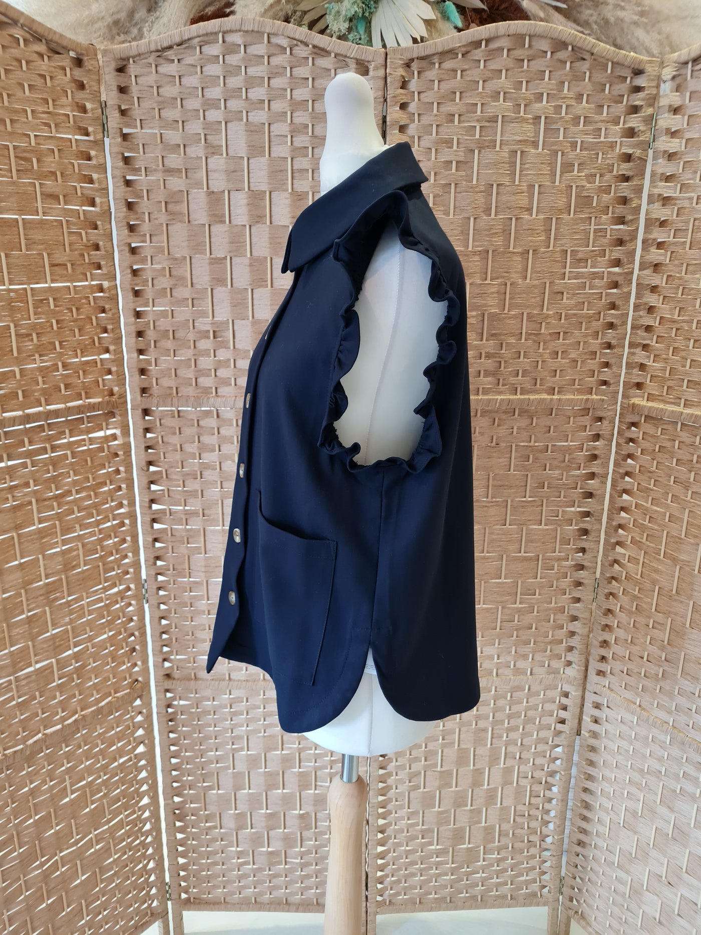 Numph navy waistcoat 6/8