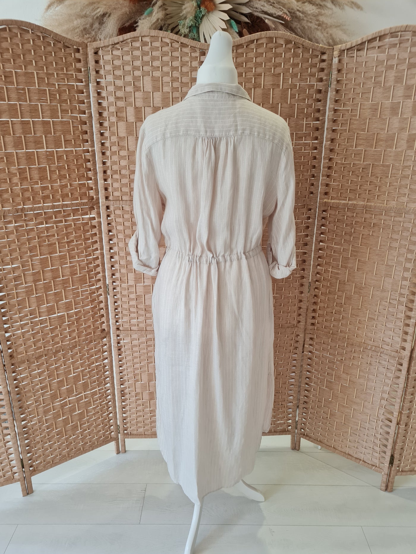 M&S Collection Linen Shirt Dress Size 14