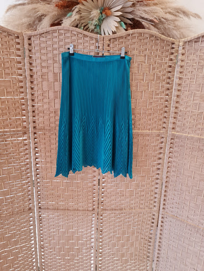 Reiss Green Pleat Skirt Size 10/12