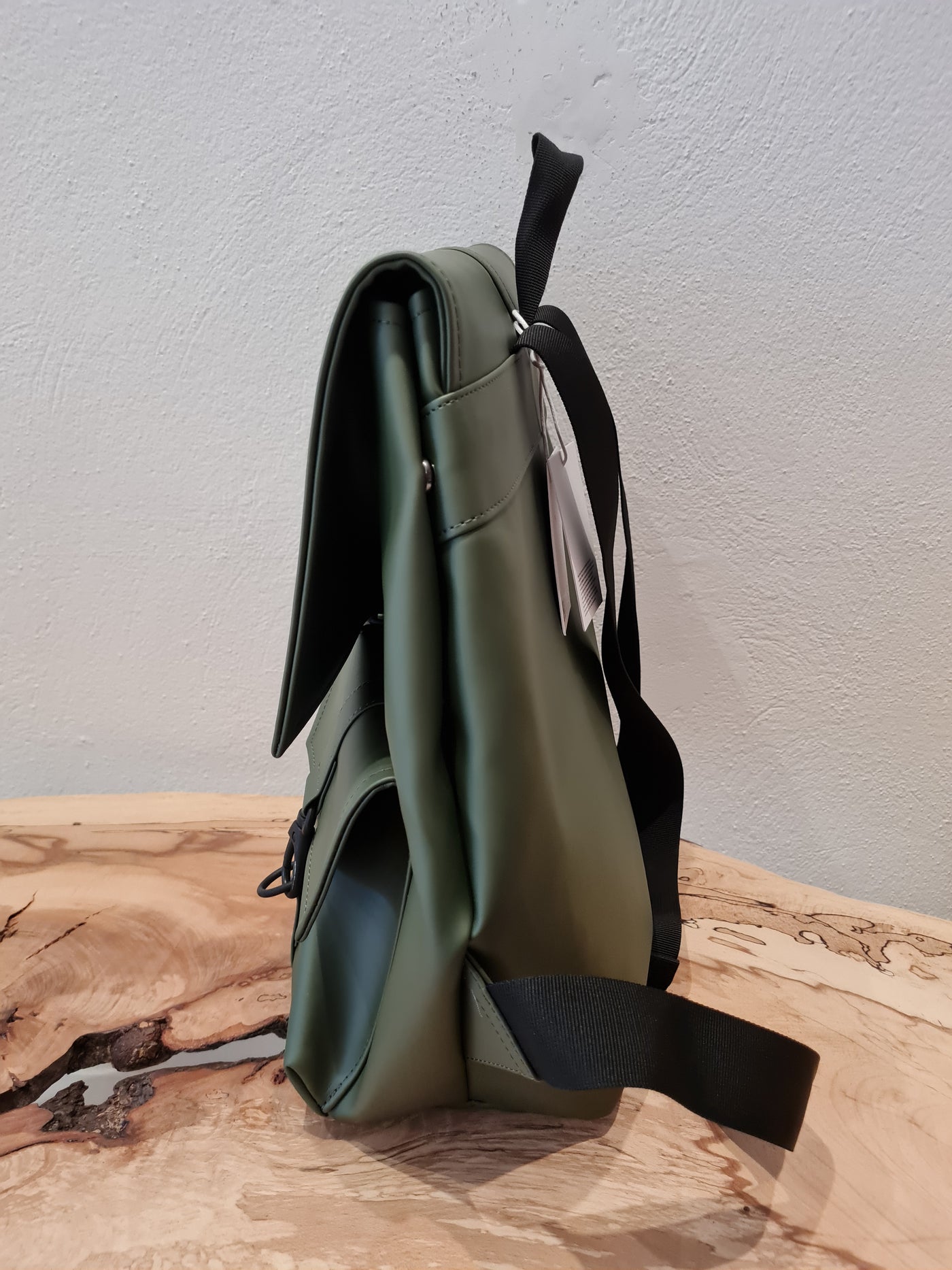 Rains Green 2 pockets & Buckle backpack