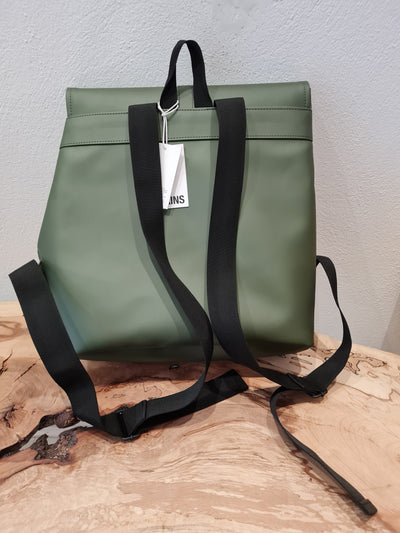 Rains Green 2 pockets & Buckle backpack