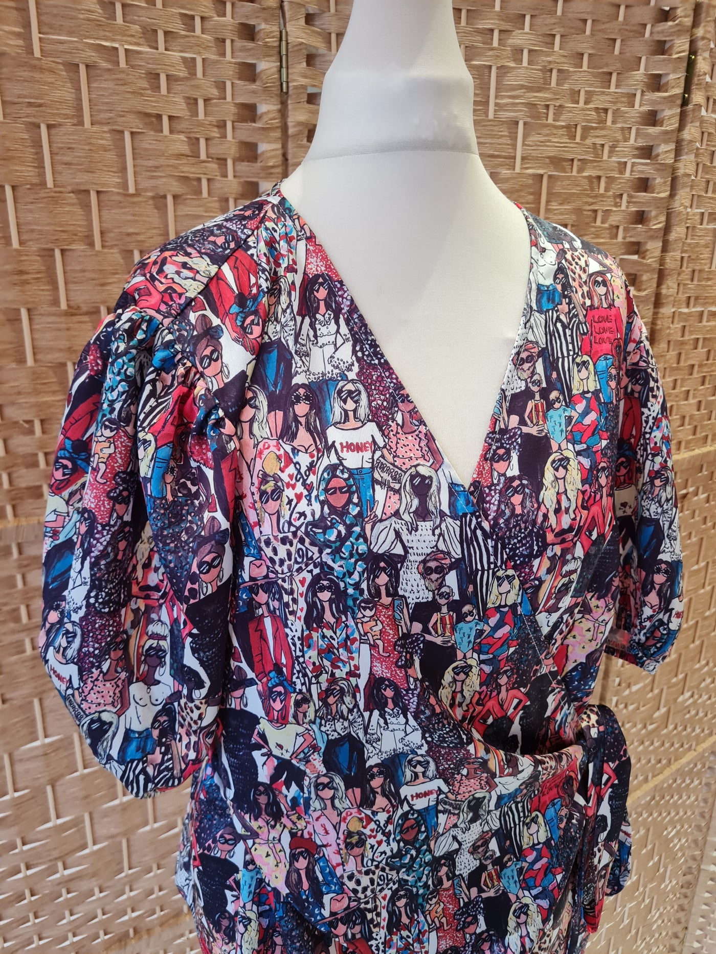 Never Fully Dressed printed wrap top 18