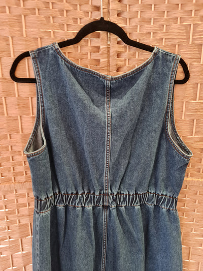 Lucy & Yak sleeveless denim jumpsuit 18R NWT