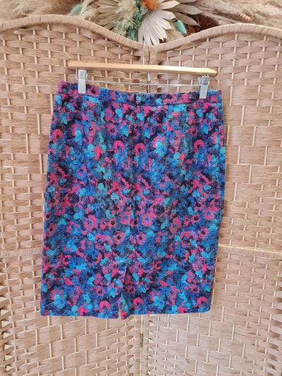 Jigsaw flower print skirt 10
