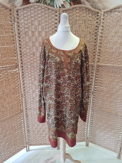 No Label Paisley Tunic One Size