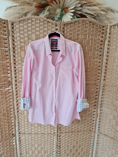 Rydale Pink Stripe Shirt Size 16