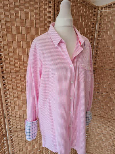 Rydale Pink Stripe Shirt Size 16