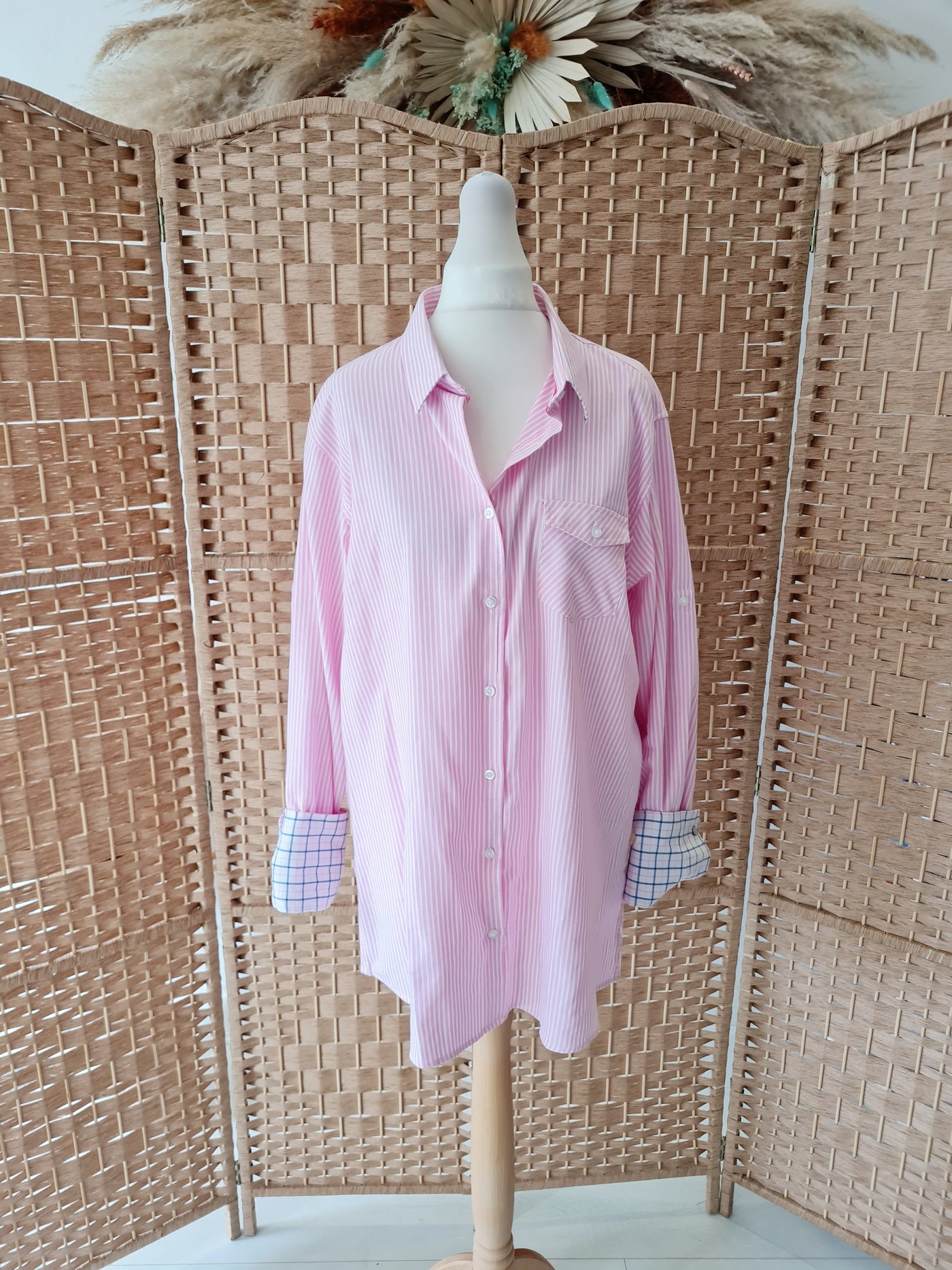 Rydale Pink Stripe Shirt Size 16